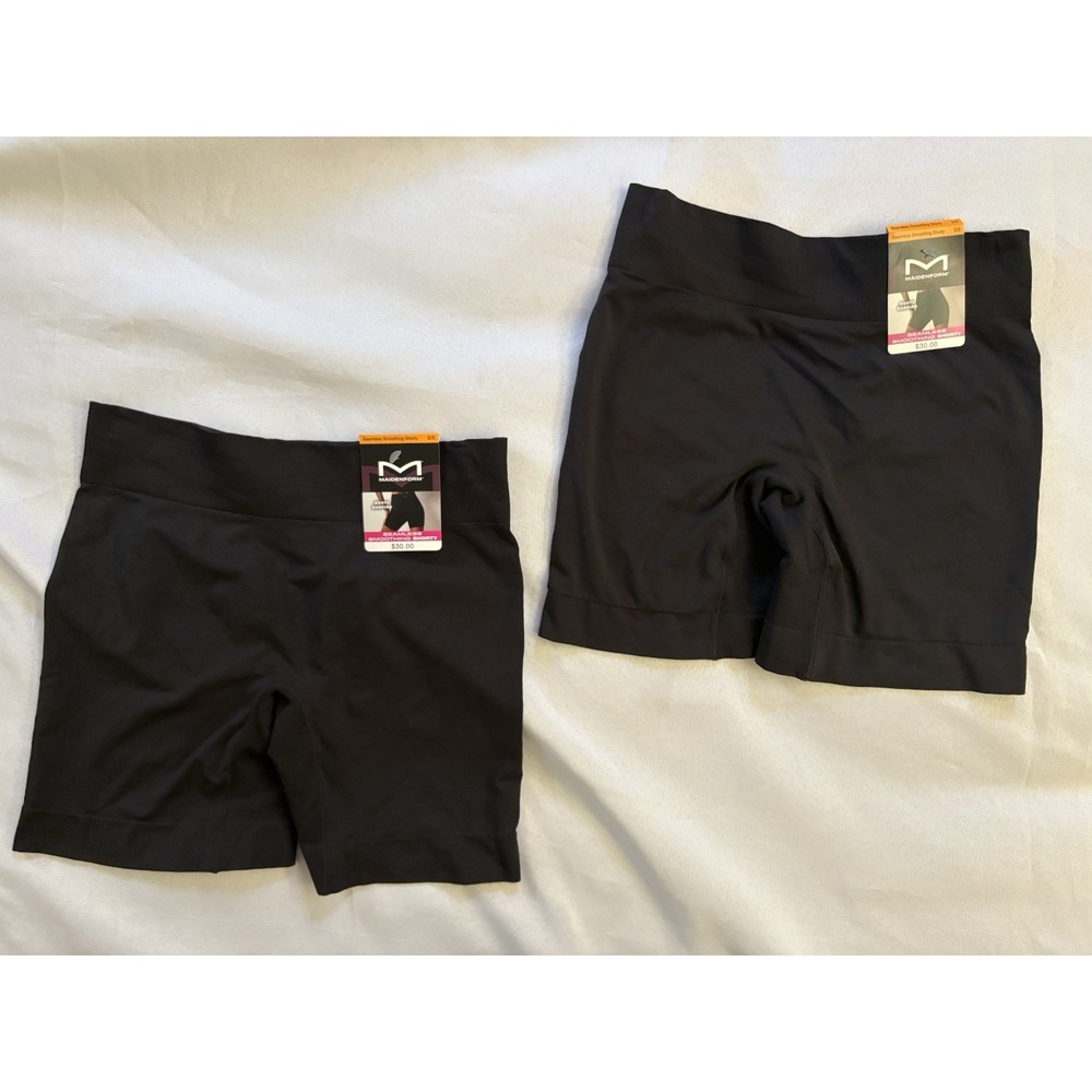 NEW Maidenform Smoothing Seamless Booty Lift Shorty Panty 2 Pair Small DMS106